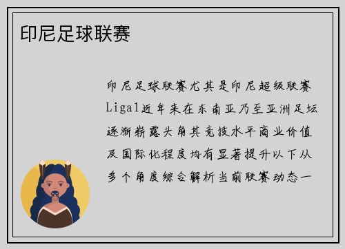 印尼足球联赛